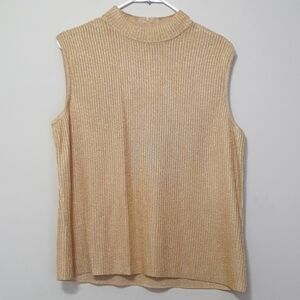 St. John Gold Shimmer Knitted Tank top
